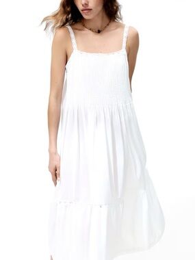 H&M LACE-TRIMMED DRESS WITH FLARED SKIRT - size small NWT